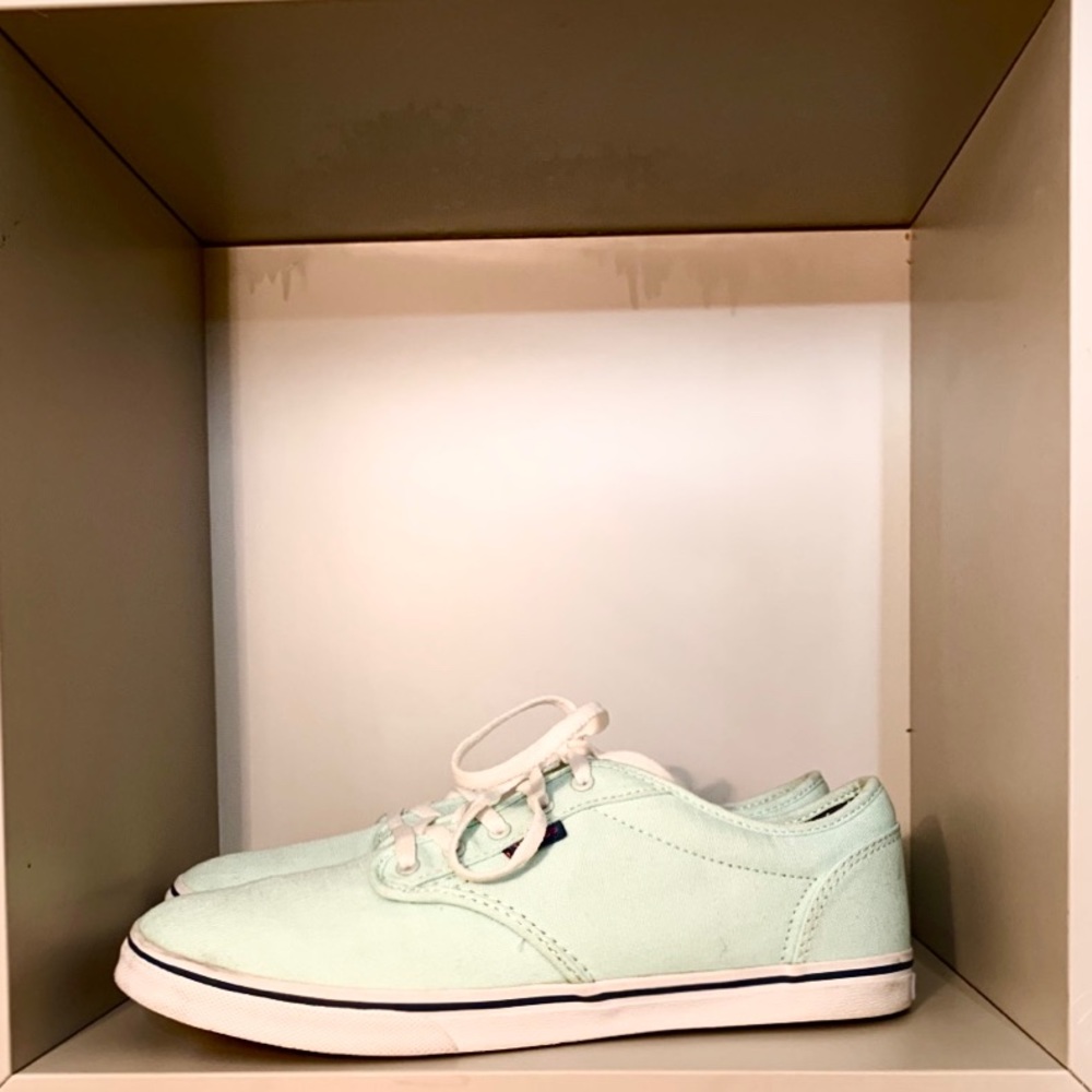 Mint teal authentic Vans sneakers